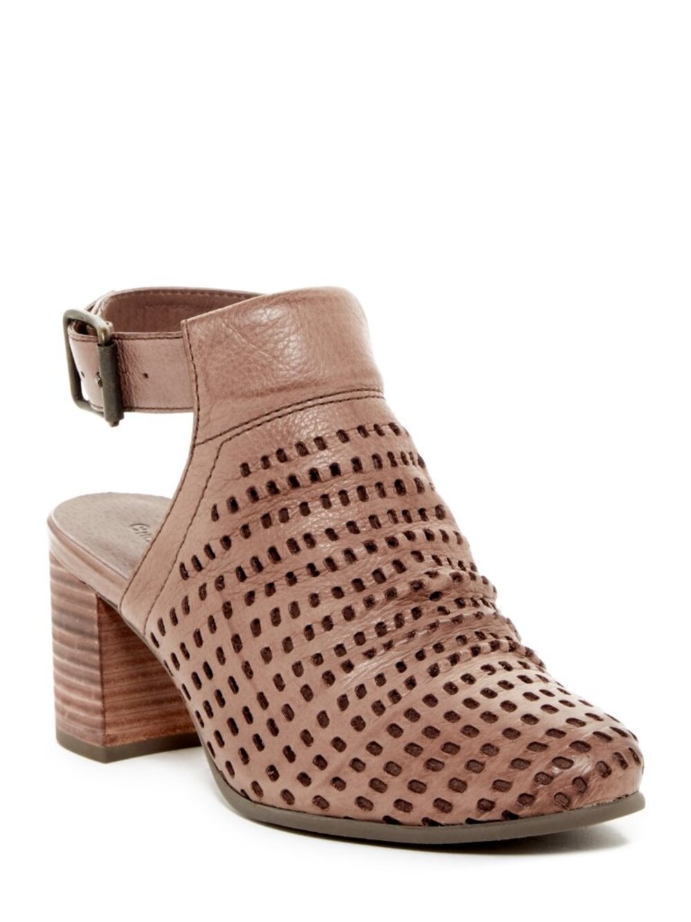 Chocolat Blu Clogs Laser Cut Leather Mules HAZEL Sandal Women's 8 NEW NIB